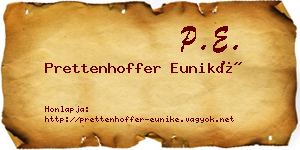 Prettenhoffer Euniké névjegykártya
